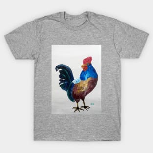 Beautiful Colourful Rooster Painting T-Shirt